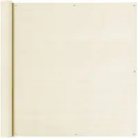 vidaXL Balkonscherm 120x500 cm HDPE crèmekleurig