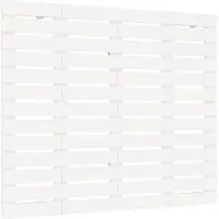 vidaXL Hoofdbord wandmontage 96x3x91,5 cm massief grenenhout wit