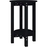 vidaXL Salontafel zwart, Ø 40x60 cm, massief grenenhout