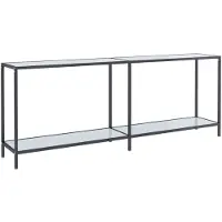 vidaXL Wandtafel 200x35x75,5 cm gehard glas wit