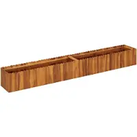 vidaXL Plantenbak verhoogd 200x30x25 cm massief acaciahout