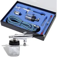 vidaXL Airbrush set met glazen beker 0,2 / 0,3 / 0,5 mm mondstukken online kopen