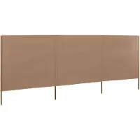 vidaXL Windscherm 3-panelen 400x120 cm stof taupe