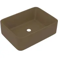 vidaXL Wastafel 41x30x12 cm keramiek matcrème