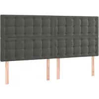 vidaXL Hoofdbord donkergrijs 160x5x118/128 cm Fluweel