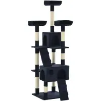 vidaXL Kattenkrabpaal met sisal krabpalen 170 cm blauw