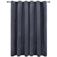 vidaXL Gordijn verduisterend met ringen 290x245 cm fluweel antraciet