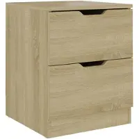 vidaXL Nachtkastje 40x40x50 cm bewerkt hout sonoma eikenkleurig