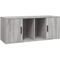 vidaXL Tv-meubel 100x35x40 cm bewerkt hout grijs sonoma eikenkleurig