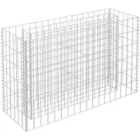 vidaXL Gabion plantenbak verhoogd 90x30x60 cm gegalvaniseerd staal