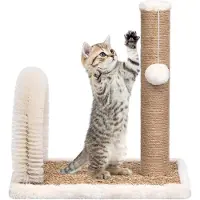 vidaXL Kattenkrabpaal met borstelboog en krabpaal