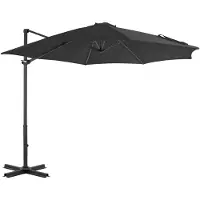 vidaXL Zweefparasol met aluminium paal 300 cm antracietkleurig