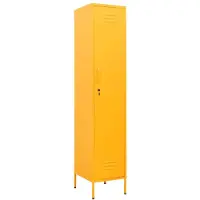 vidaXL Lockerkast 35x46x180 cm staal mosterdgeel