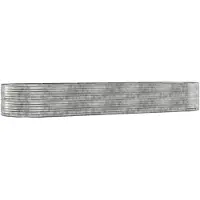 vidaXL Plantenbak 447x140x68 cm gegalvaniseerd staal zilverkleurig