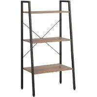 vidaXL Opbergmeubel met 3 lagen 56x35x108 cm donkerbruin en zwart