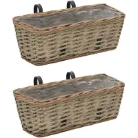 Plantenbak verhoogd 129x129x46 cm gegalvaniseerd staal grijs