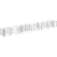 vidaXL Gabionen verhoogde border, verzinkt staal, 270 x 30 x 30 cm