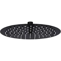 vidaXL Regendouchekop rond 25 cm roestvrij staal zwart