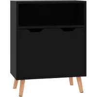 vidaXL Dressoir 60x30x72 cm bewerkt hout hoogglans zwart