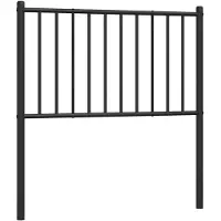 vidaXL Vervangend hoofdbord metaal zwart 100 cm