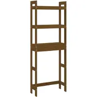 vidaXL Toiletrek 63x26x171 cm massief grenenhout honingbruin