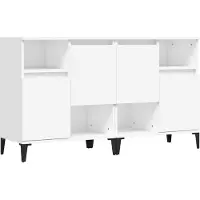 vidaXL Dressoirs 2 st 60x35x70 cm bewerkt hout wit