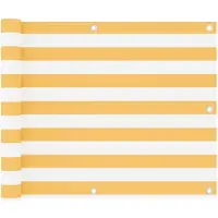 vidaXL Balkonscherm 75x300 cm oxford stof wit en geel