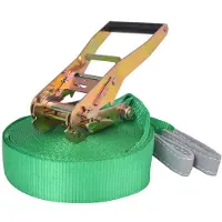 vidaXL Slackline 15 m x 50 mm 150 kg groen