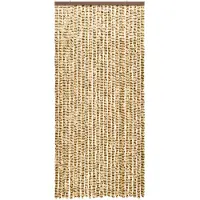 vidaXL Insectenwerend gordijn, beige en bruin, 90x220 cm, chenille