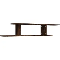 vidaXL Tv-wandschap 125x18x23 cm bewerkt hout gerookt eikenkleurig