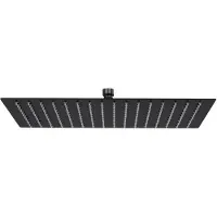 vidaXL Regendouchekop rechthoekig 40x30 cm roestvrij staal zwart
