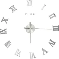 vidaXL 3D wandklok, modern design, zilverkleurig, 100 cm, XXL