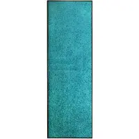 vidaXL Deurmat wasbaar 60x180 cm cyaan