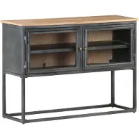 vidaXL Dressoir 100x30x70 cm massief acaciahout grijs
