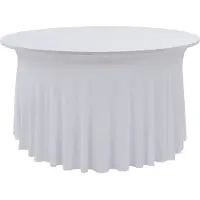 vidaXL 2 st Tafelhoezen stretch met rok 120x74 cm wit