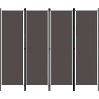 vidaXL Vida Kamerscherm - 4 Panelen, Antraciet, 200 x 180 cm