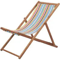 vidaXL Klapstoel, met stoffen bekleding en houten frame, verkrijgbaar in meerdere kleuren