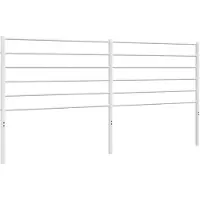 vidaXL Vervangend hoofdbord metaal wit 200 cm