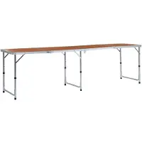 vidaXL Campingtafel inklapbaar 240x60 cm aluminium