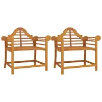 vidaXL Tuinstoelen 2 st 91x62x94 cm massief teakhout