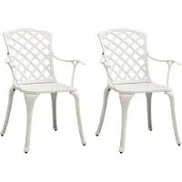 vidaXL Tuinstoelen 2 st gietaluminium wit