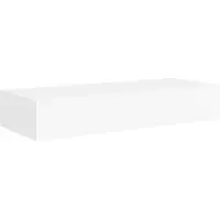 vidaXL Wandschap met lade 60x23,5x10 cm MDF wit