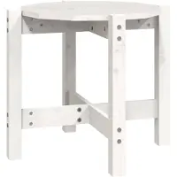 vidaXL Salontafel, wit, Ø 52,5 x 45 cm, massief grenenhout