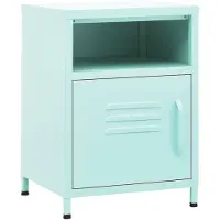 vidaXL Nachtkastjes 2 st 35x35x51 cm staal mintkleurig