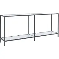 vidaXL Wandtafel 180x35x75,5 cm gehard glas wit