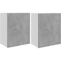 vidaXL Hangkasten, 2 stuks, Lyon, betonkleur, 50x31x60 cm, houtvezel