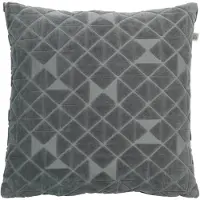 Dutch decor - JACKY - Sierkussen 45x45 cm - velvet - donkergrijs