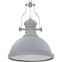 Möbelando vidaXL Plafondlamp grijs, rond, E27