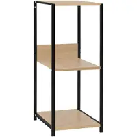 vidaXL Boekenkast 33,5x39,6x79,7 cm bewerkt hout zwart en eikenkleurig