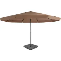 vidaXL Parasol met draagbare voet taupe